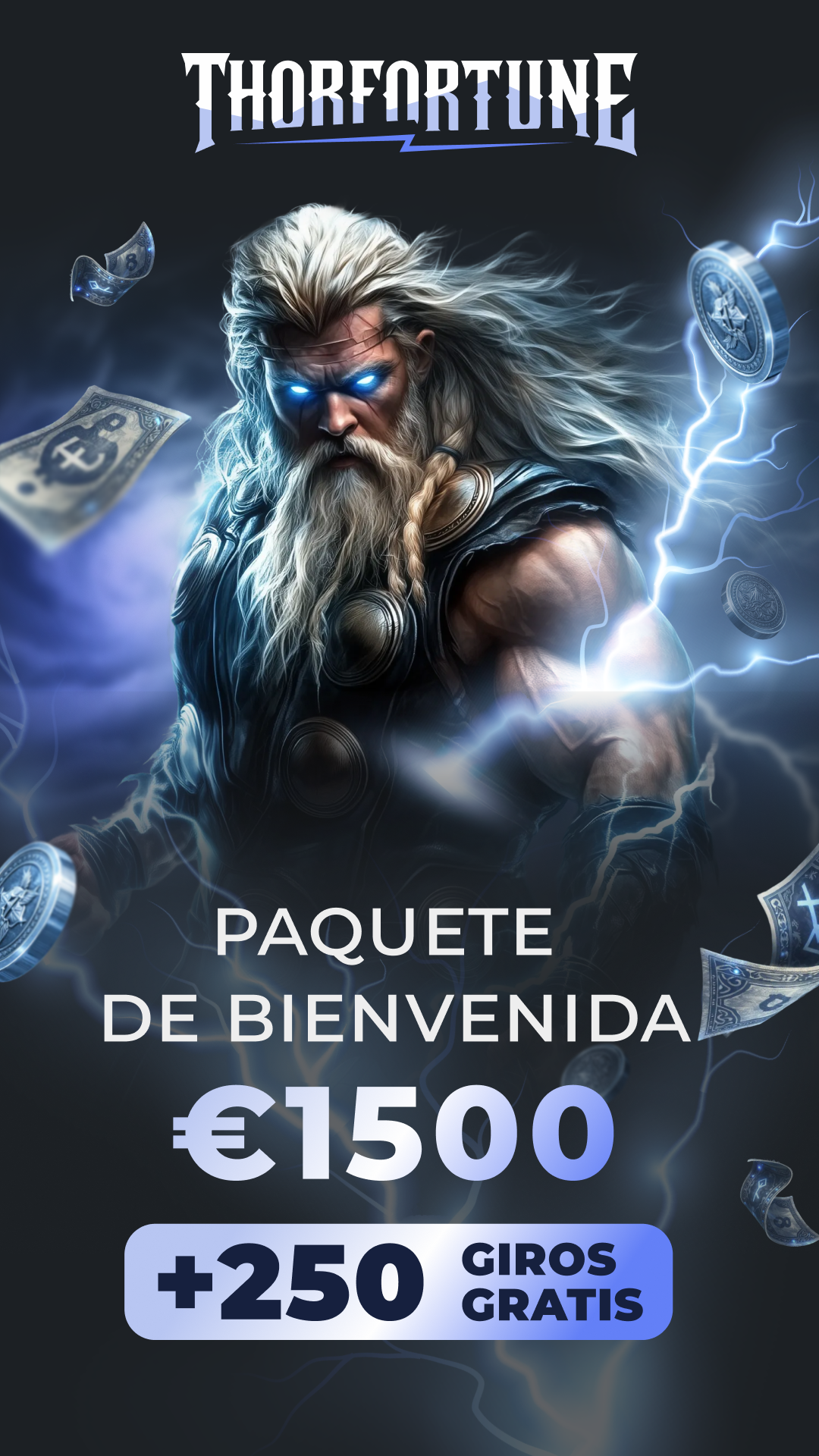 Versión vertical del paquete promocional de Thorfortune